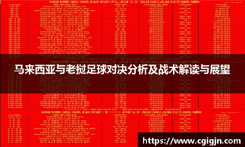 马来西亚与老挝足球对决分析及战术解读与展望